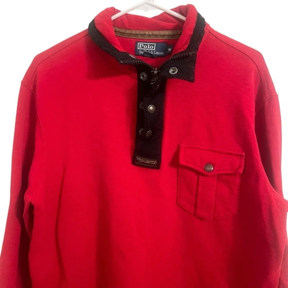 Polo Ralph Lauren sweater Men's Red pullover Crewneck M vintage 90s y2k casual